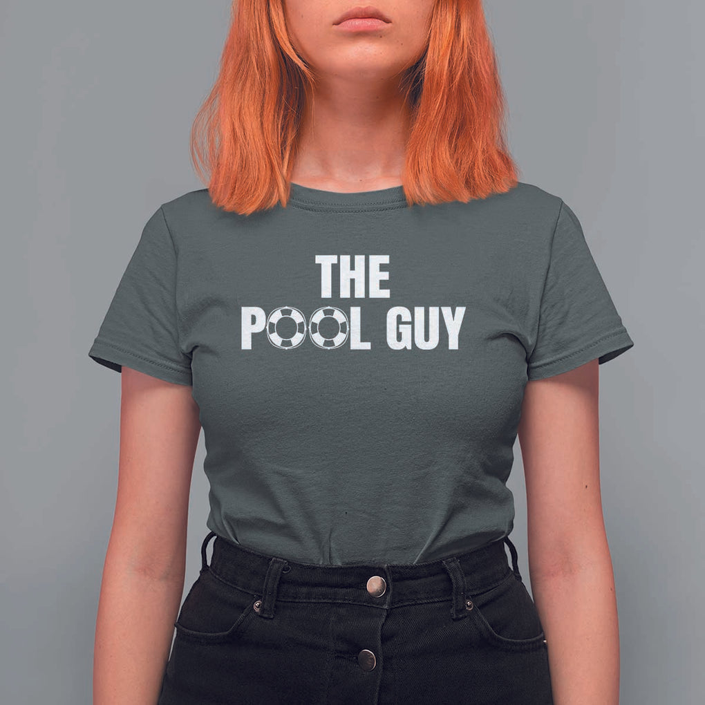 Funny Swimming Lover T Shirt For Women The Pool Guy Expert TS11 Dark Heather Print Your Wear