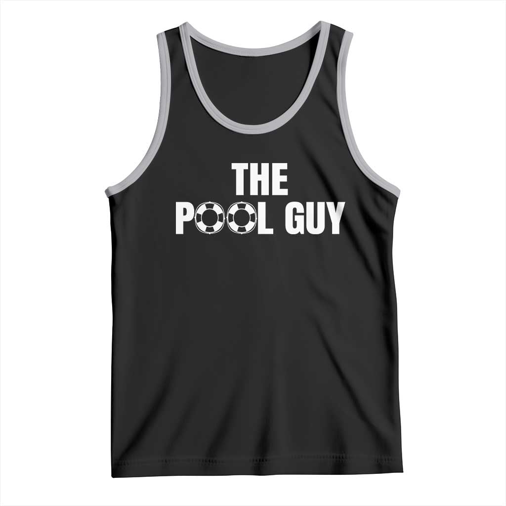 Funny Swimming Lover Tank Top The Pool Guy Expert TS11 Black Athletic Heather Print Your Wear