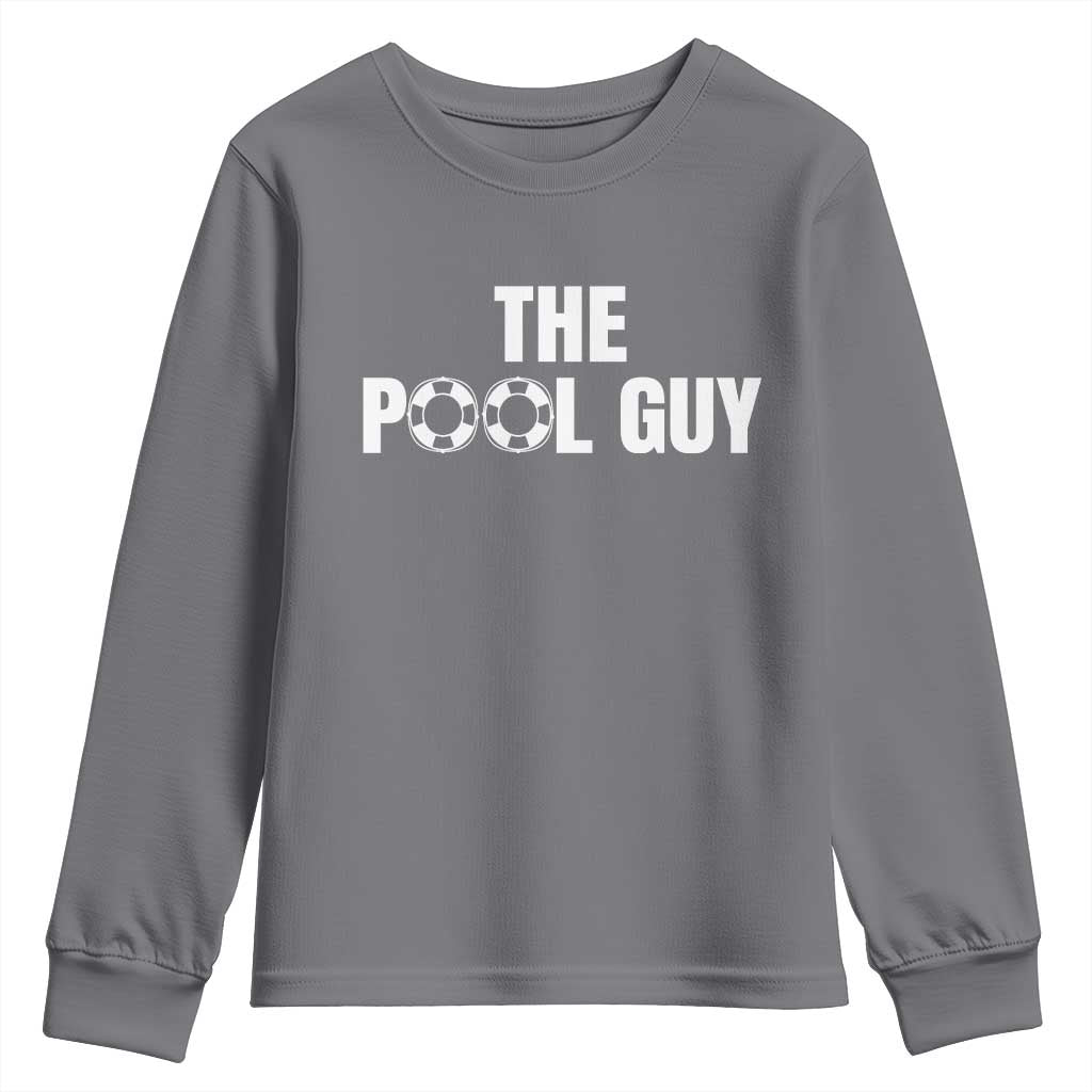 Funny Swimming Lover Youth Sweatshirt The Pool Guy Expert TS11 Charcoal Print Your Wear