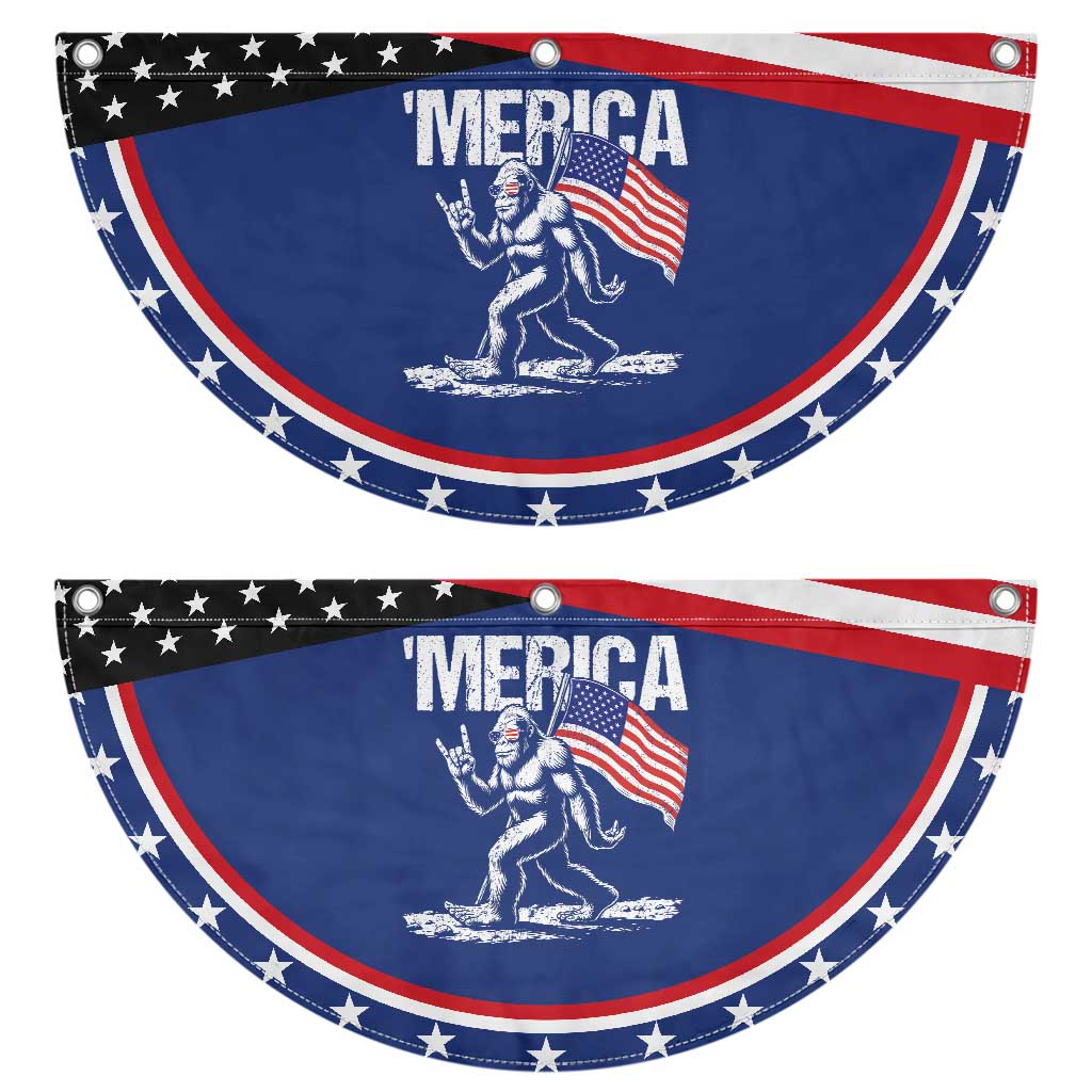 Funny 4th Of July Bigfoot Merica Patriotic Fan Flag Sasquatch American US Flag