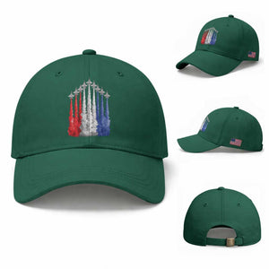 Funny Fighter Jet Airplane American Flag 4th Of July Baseball Cap TS11 Baseball Cap Universal Fit Irish Green Print Your Wear