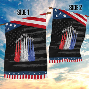 Funny Fighter Jet Airplane American Flag 4th Of July Patriotic Garden Flag TS11 Print Your Wear