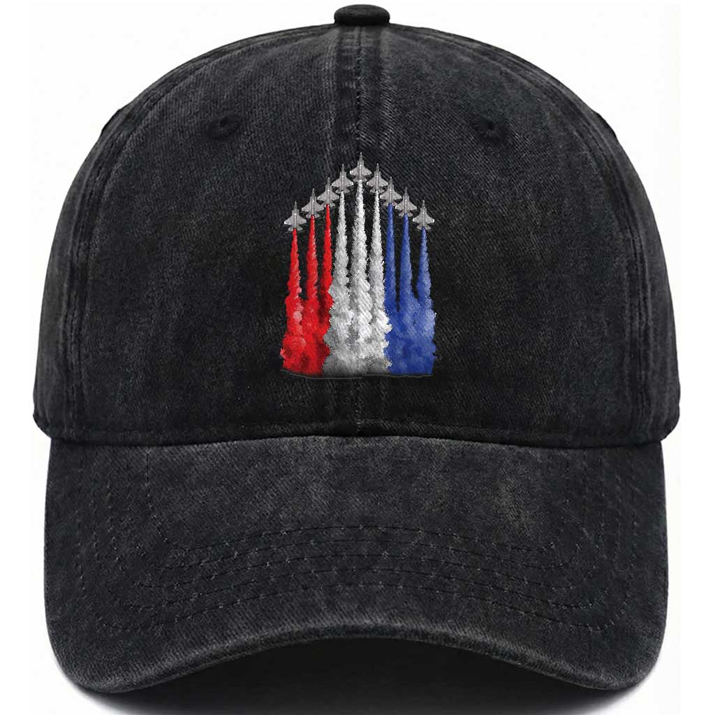 Funny Fighter Jet Airplane American Flag 4th Of July Washed Cotton Baseball Cap TS11 Print Your Wear