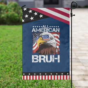 Funny All American Bruh Bald Eagle Garden Flag American Flag 4th Of July Patriotic TS11 Classic Blue Black Print Your Wear