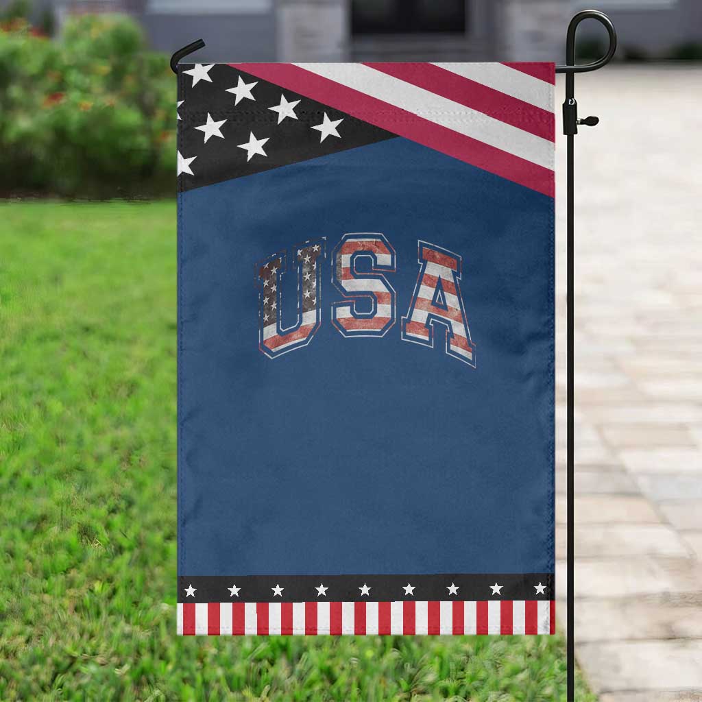 Funny USA Patriotic 4th of July American Flag Garden Flag TS11 Classic Blue Black Print Your Wear