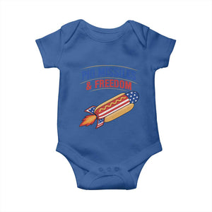 Pig Missiles And Freedom Hot Dog 4th of July Humor Baby Onesie