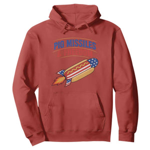 Pig Missiles And Freedom Hot Dog 4th of July Humor Hoodie