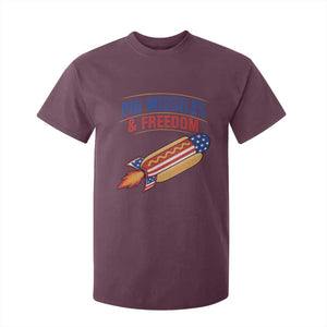 Pig Missiles And Freedom Hot Dog 4th of July Humor T Shirt For Kid