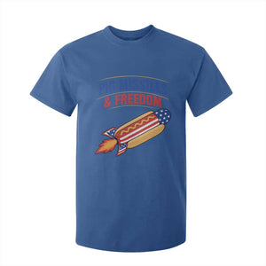 Pig Missiles And Freedom Hot Dog 4th of July Humor T Shirt For Kid