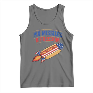 Pig Missiles And Freedom Hot Dog 4th of July Humor Tank Top