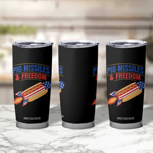 Pig Missiles And Freedom Hot Dog 4th of July Humor Tumbler Cup TS11 Print Your Wear