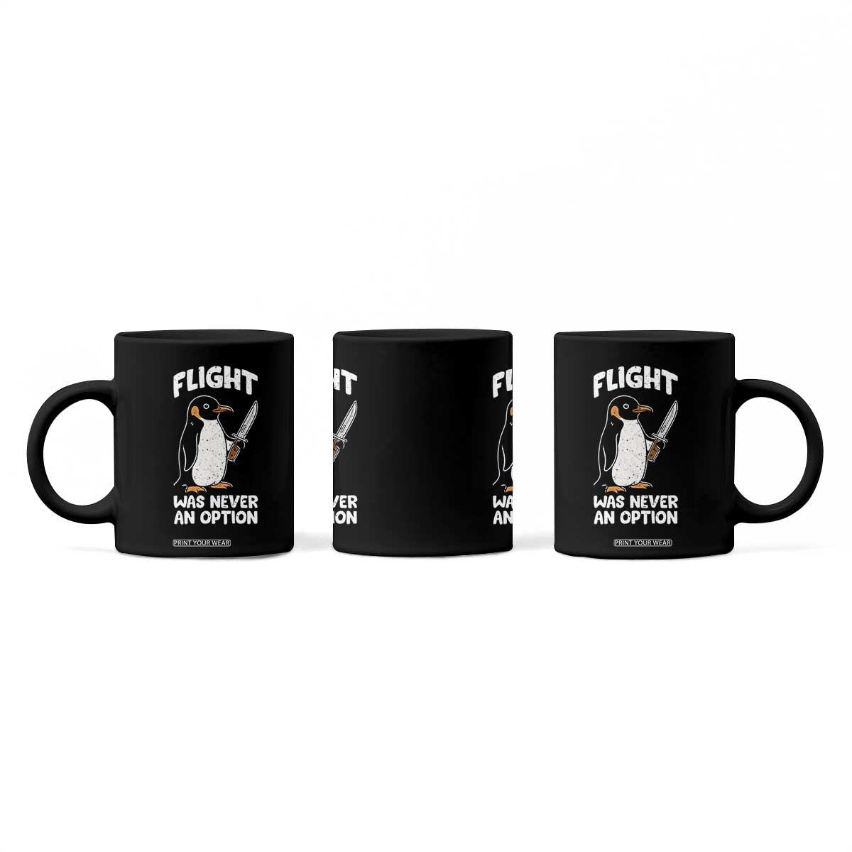 Penguin Flight Was Never An Option Coffee Mug Funny Dark Humor