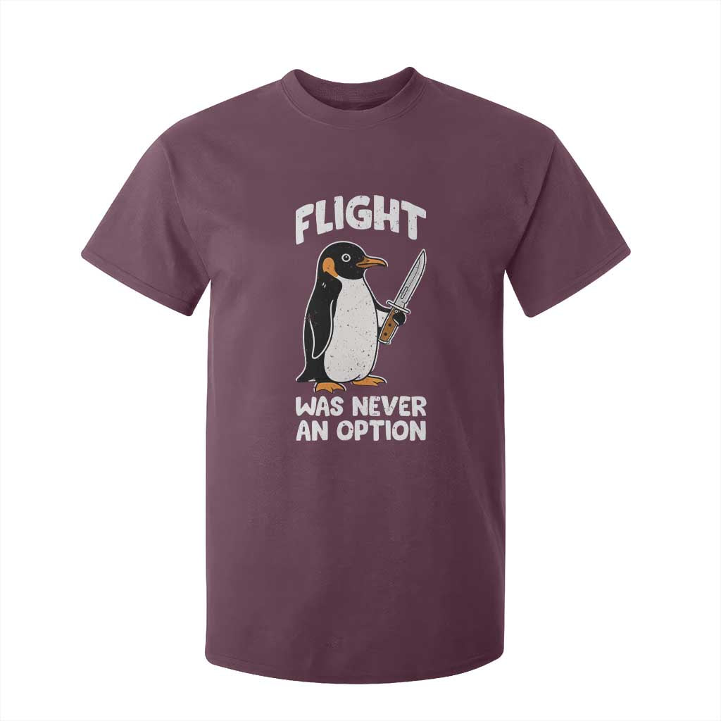Penguin Flight Was Never An Option T Shirt For Kid Funny Dark Humor