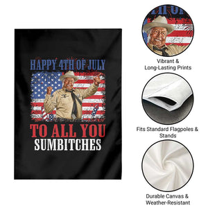 Happy 4th of July To All You Sumbitches Garden Flag Funny Smokey Patriotic American 70s Movie The Bandit TS11 Print Your Wear