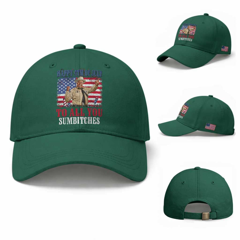 Happy 4th of July To All You Sumbitches Baseball Cap Funny Smokey Patriotic American 70s Movie The Bandit