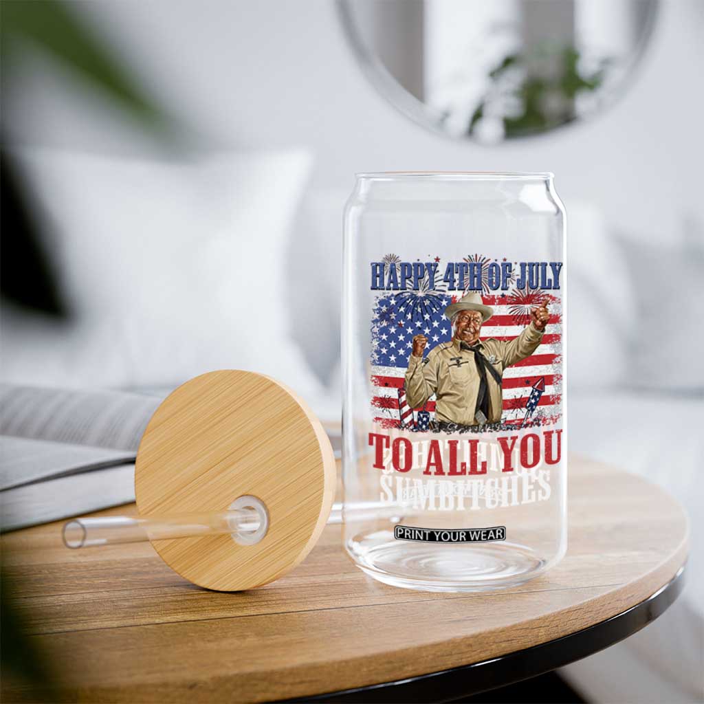 Happy 4th of July To All You Sumbitches Glass Can Funny Smokey Patriotic American 70s Movie The Bandit TS11 Print Your Wear