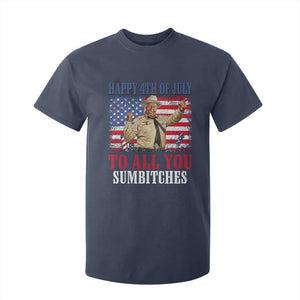 Happy 4th of July To All You Sumbitches T Shirt For Kid Funny Smokey Patriotic American 70s Movie The Bandit TS11 Navy Print Your Wear