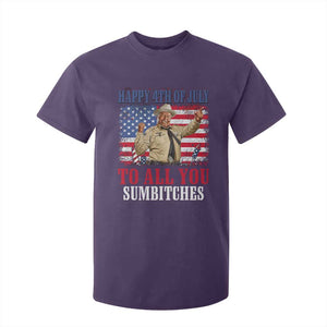 Happy 4th of July To All You Sumbitches T Shirt For Kid Funny Smokey Patriotic American 70s Movie The Bandit TS11 Purple Print Your Wear