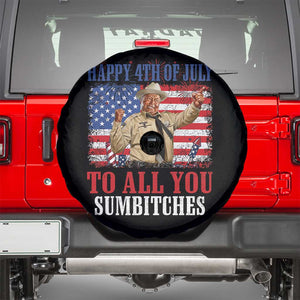 Happy 4th of July To All You Sumbitches Spare Tire Cover Funny Smokey Patriotic American 70s Movie The Bandit TS11 Black Print Your Wear
