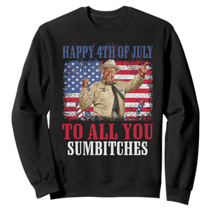 Happy 4th of July To All You Sumbitches Sweatshirt Funny Smokey Patriotic American 70s Movie The Bandit