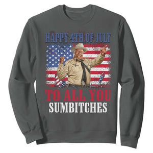 Happy 4th of July To All You Sumbitches Sweatshirt Funny Smokey Patriotic American 70s Movie The Bandit