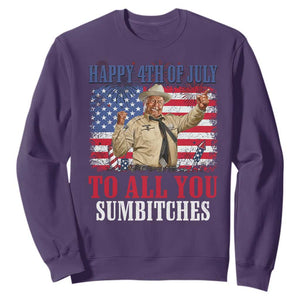 Happy 4th of July To All You Sumbitches Sweatshirt Funny Smokey Patriotic American 70s Movie The Bandit