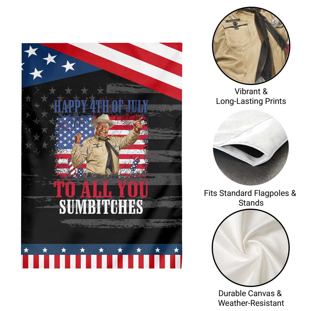 Happy 4th of July To All You Sumbitches Patriotic Garden Flag Funny Smokey Patriotic American 70s Movie The Bandit TS11 Print Your Wear