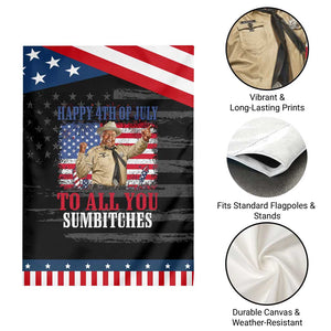 Happy 4th of July To All You Sumbitches Patriotic Garden Flag Funny Smokey Patriotic American 70s Movie The Bandit TS11 Print Your Wear