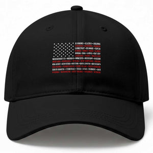 50 US States 4th of July Vintage American Flag Baseball Cap