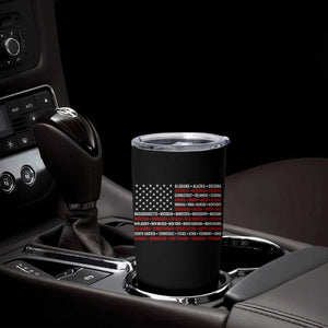 50 US States 4th of July Vintage American Flag Tumbler Cup
