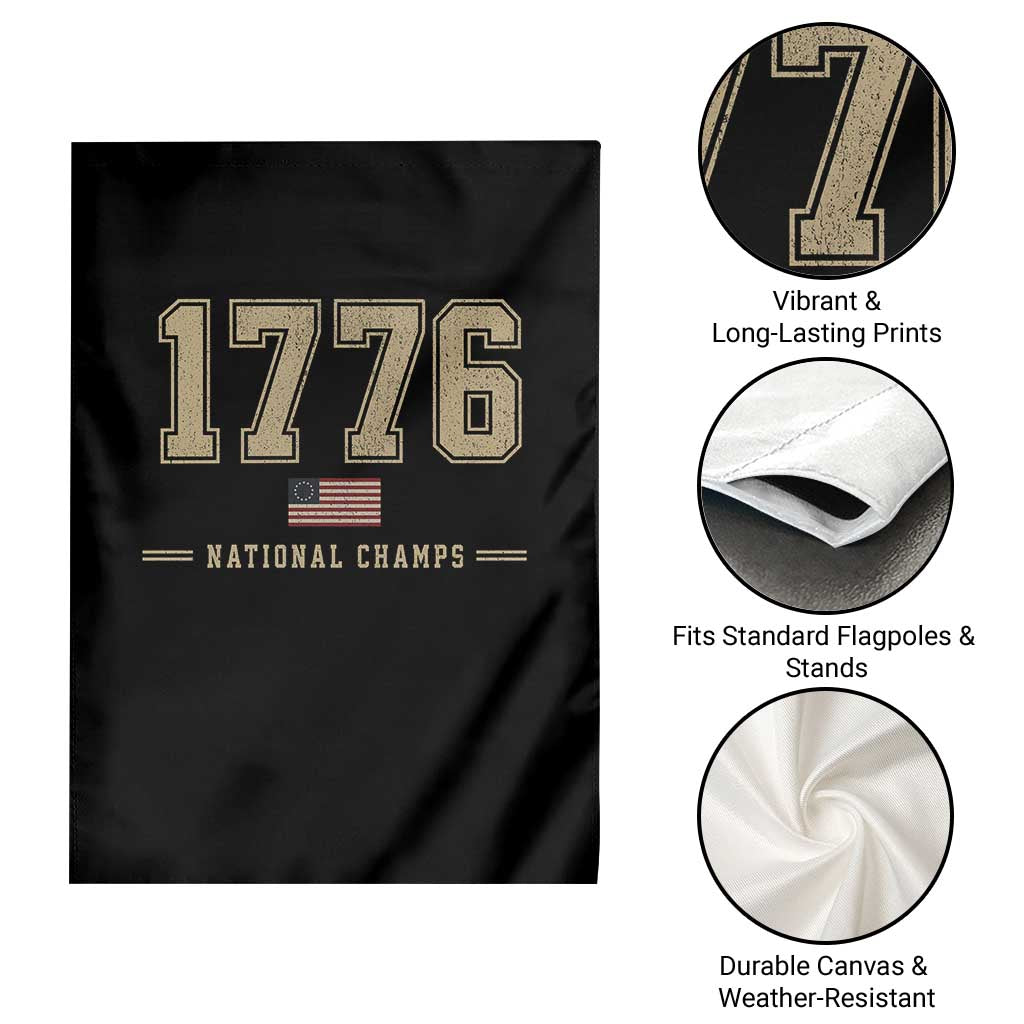 1776 National Champs 250th Anniversary USA 4th of July Garden Flag