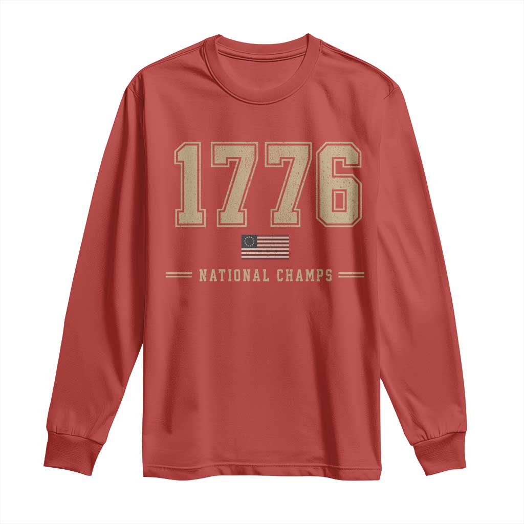 1776 National Champs 250th Anniversary USA 4th of July Long Sleeve Shirt