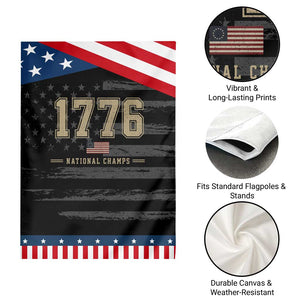 1776 National Champs 250th Anniversary USA 4th of July Patriotic Garden Flag