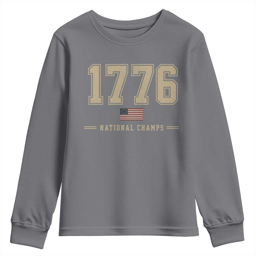 1776 National Champs 250th Anniversary USA 4th of July Youth Sweatshirt