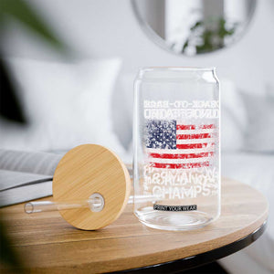 Back To Back Undefeated World War Champs 4th Of July Glass Can 1918 1945 US History