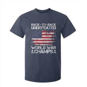 Back To Back Undefeated World War Champs 4th Of July T Shirt For Kid 1918 1945 US History