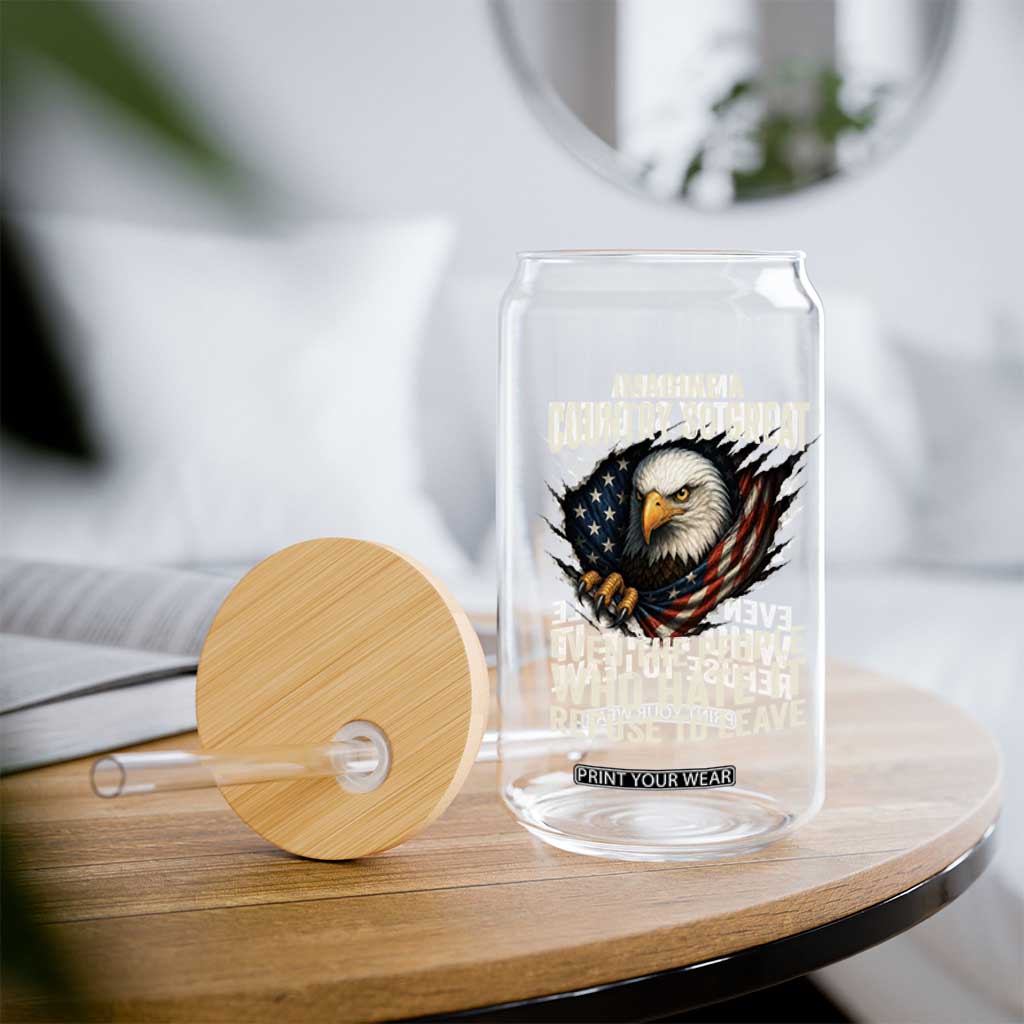 Imagine A Country So Great Even The People Who Hate It Refuse To Leave Glass Can Bald Eagle