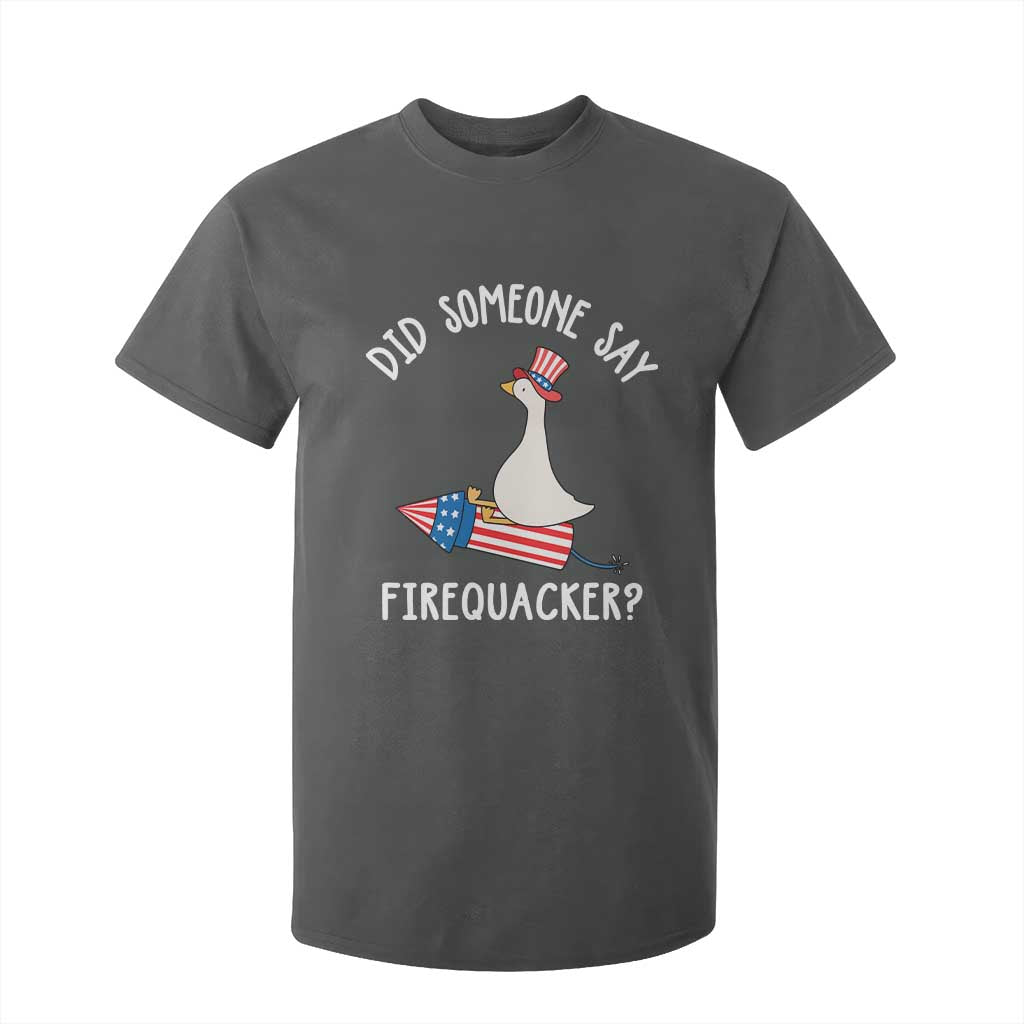 Patriotic Silly Goose 4th of July T Shirt For Kid Did Someone Say Firequacker