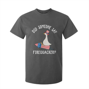Patriotic Silly Goose 4th of July T Shirt For Kid Did Someone Say Firequacker