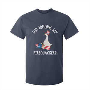 Patriotic Silly Goose 4th of July T Shirt For Kid Did Someone Say Firequacker
