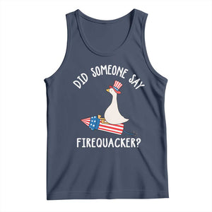 Patriotic Silly Goose 4th of July Tank Top Did Someone Say Firequacker