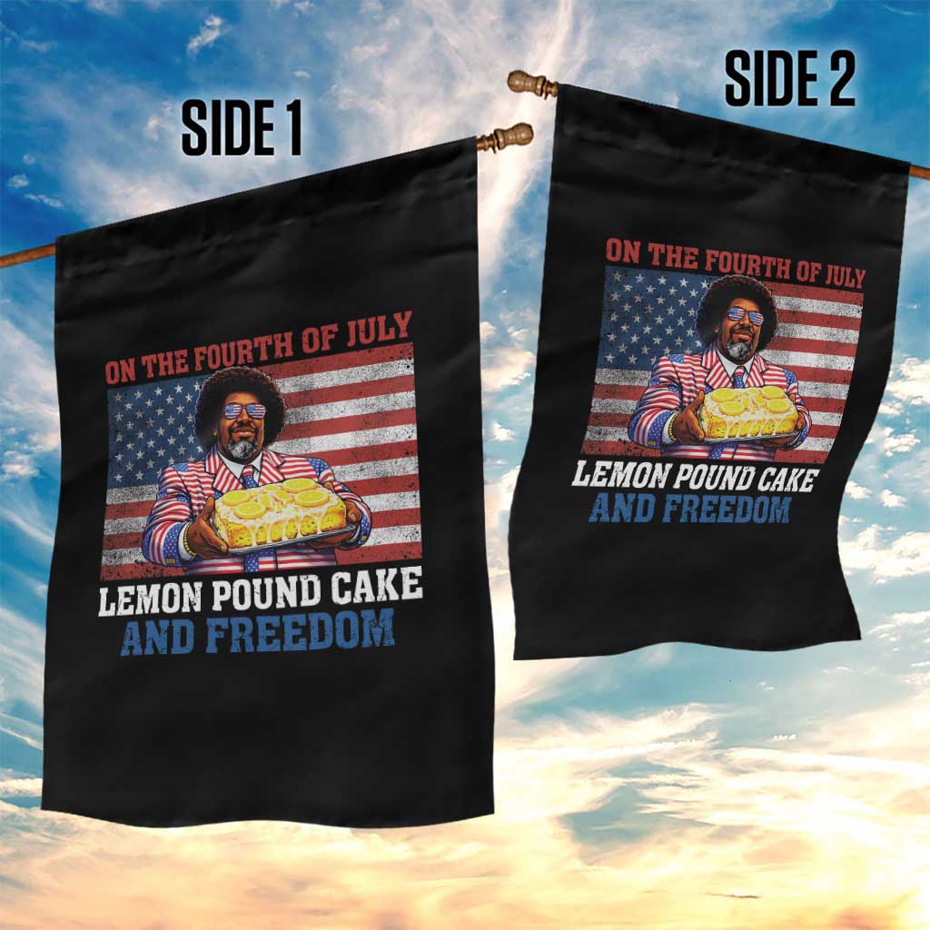 Lemon Pound Cake And Freedom Garden Flag 4th of July Hip Hop Edgy Humor Rap Fan
