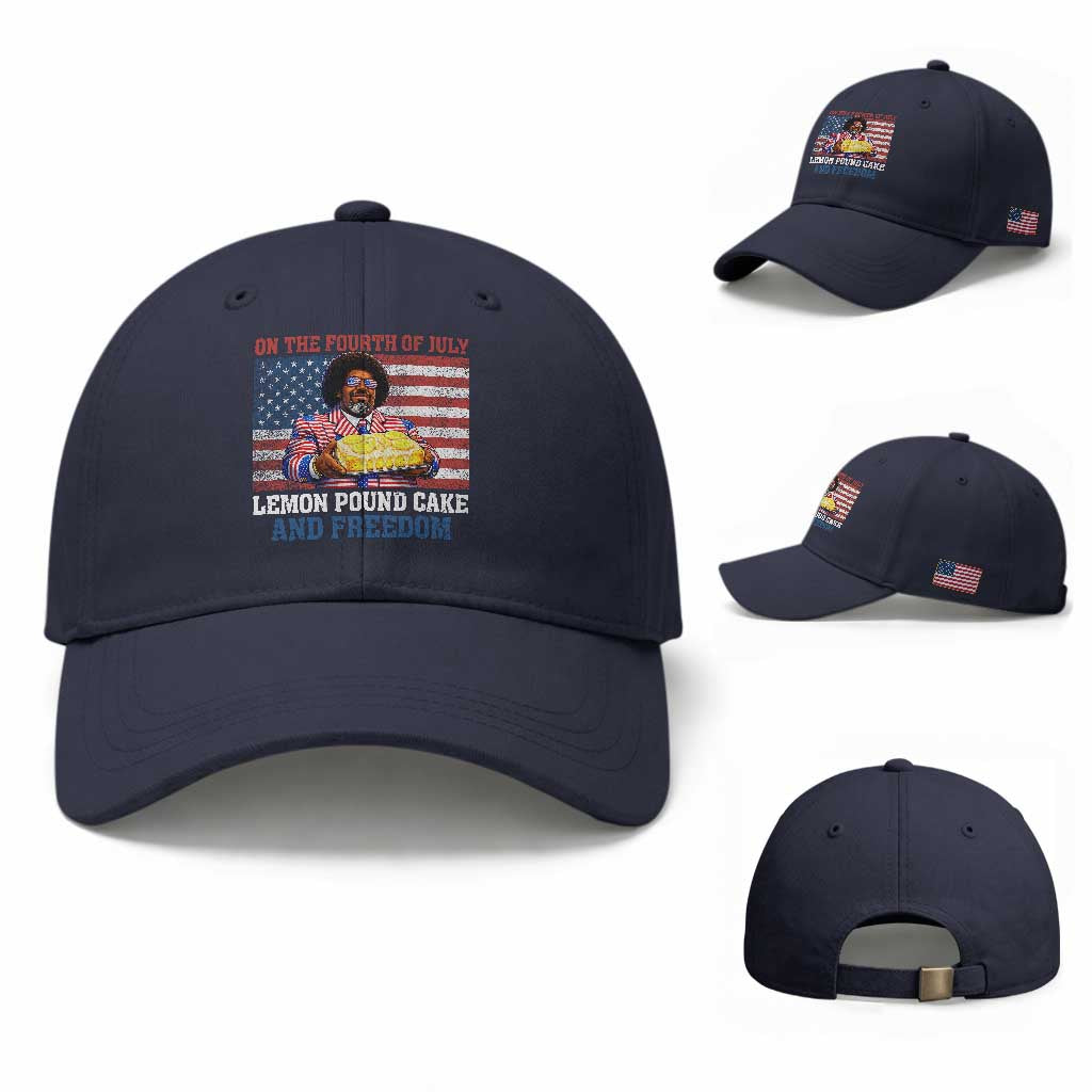 Lemon Pound Cake And Freedom Baseball Cap 4th of July Hip Hop Edgy Humor Rap Fan