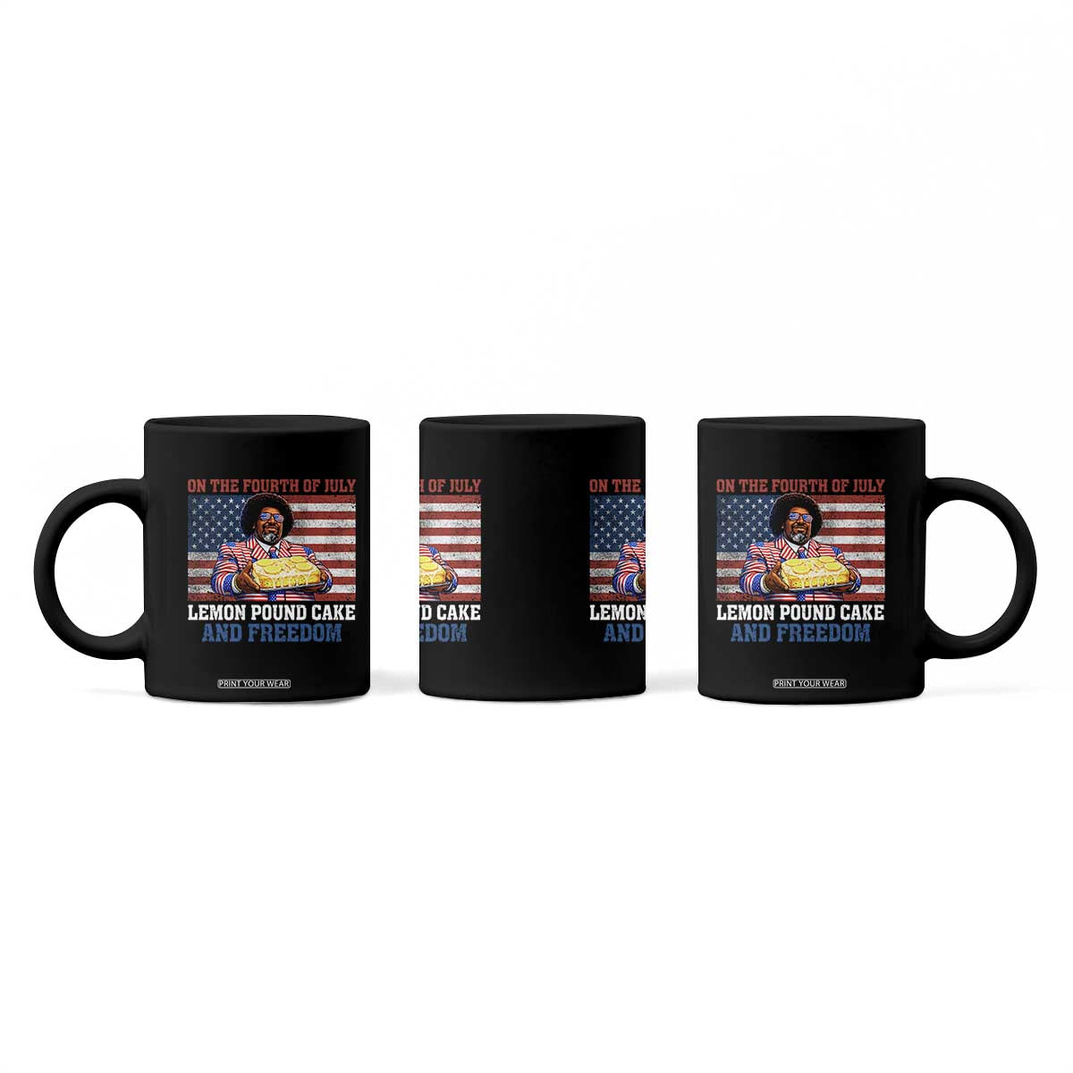 Lemon Pound Cake And Freedom Coffee Mug 4th of July Hip Hop Edgy Humor Rap Fan