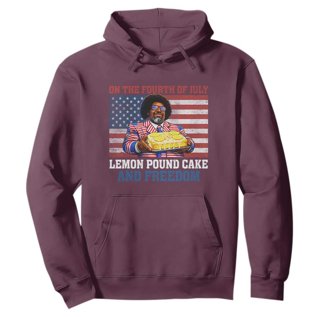 Lemon Pound Cake And Freedom Hoodie 4th of July Hip Hop Edgy Humor Rap Fan