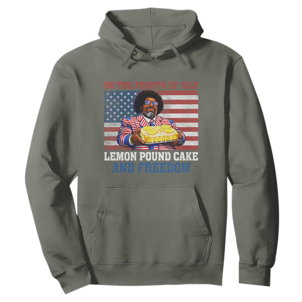 Lemon Pound Cake And Freedom Hoodie 4th of July Hip Hop Edgy Humor Rap Fan