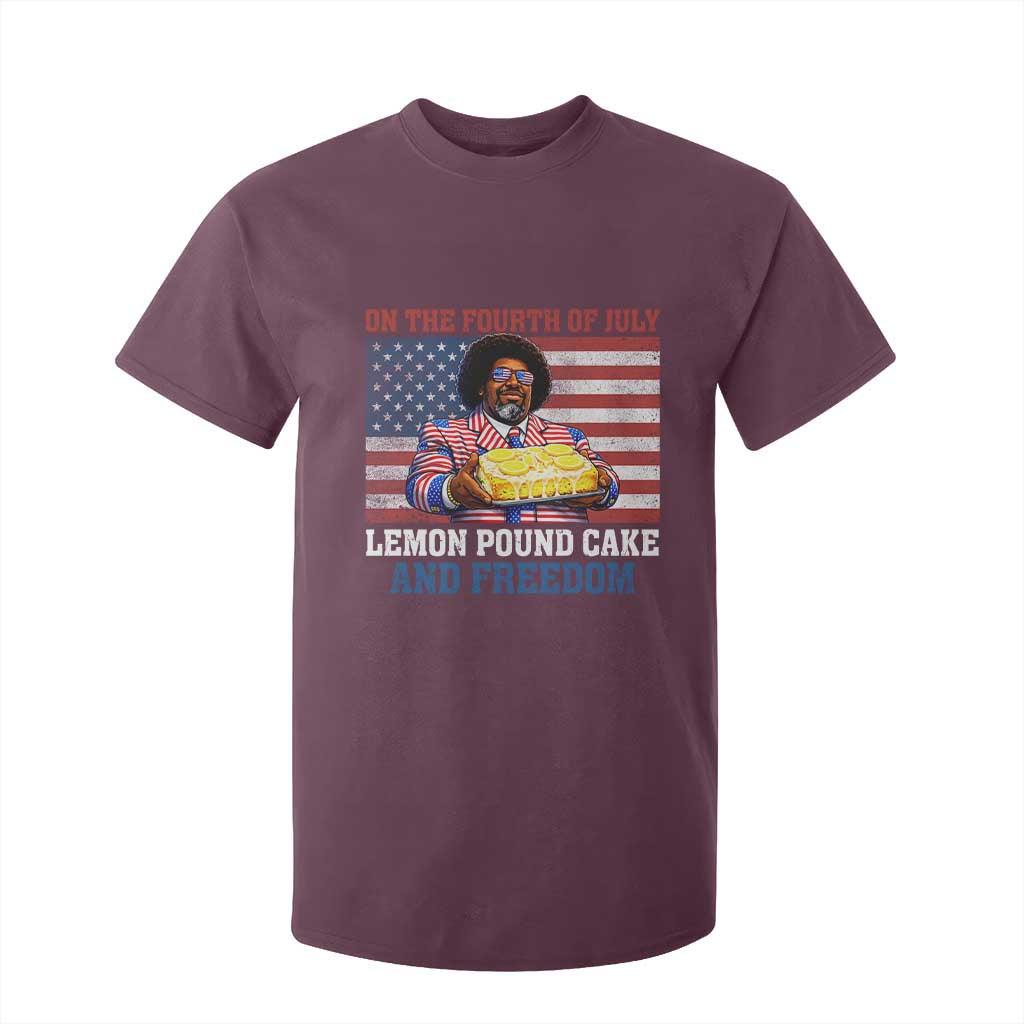 Lemon Pound Cake And Freedom T Shirt For Kid 4th of July Hip Hop Edgy Humor Rap Fan