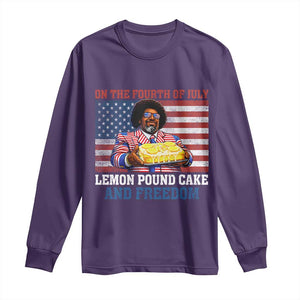 Lemon Pound Cake And Freedom Long Sleeve Shirt 4th of July Hip Hop Edgy Humor Rap Fan