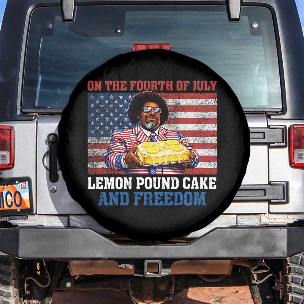 Lemon Pound Cake And Freedom Spare Tire Cover 4th of July Hip Hop Edgy Humor Rap Fan TS11 No hole Black Print Your Wear