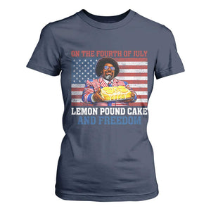 Lemon Pound Cake And Freedom T Shirt For Women 4th of July Hip Hop Edgy Humor Rap Fan